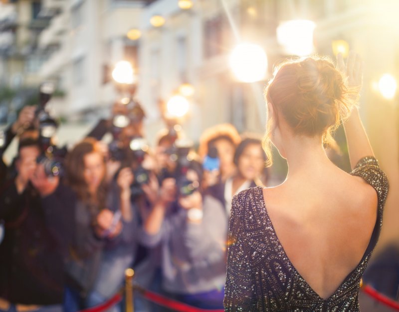 Celebrity at a red carpet event